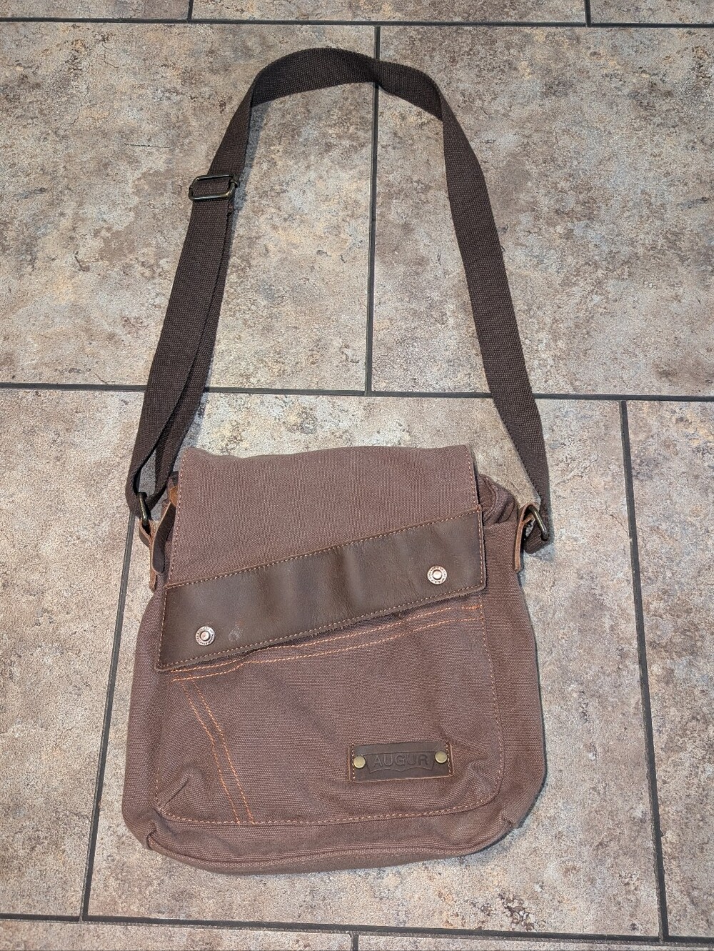 Augur Crossbody Canvas  Messenger Bag